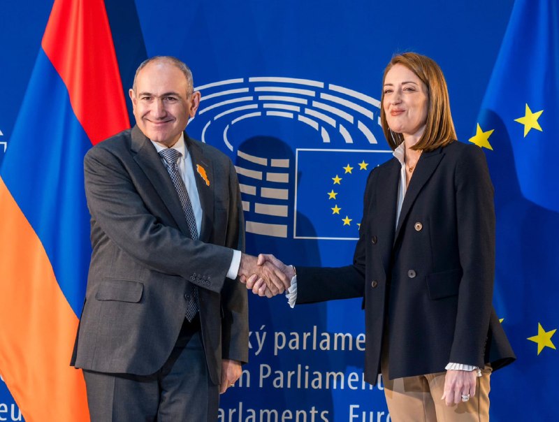 Роберта Метсола, председатель Европейского парламента, поздравила Никола Пашиняна с победой на выборах в Армении