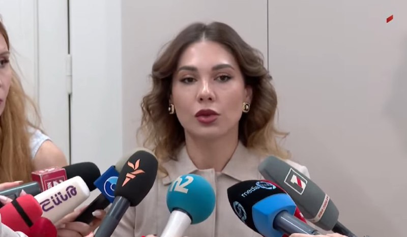Србуи Галян на брифинге в Абовяне, Котайк