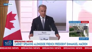 Премьер-министр Канады Марк Карни и президент Франции Эмманюэль Макрон